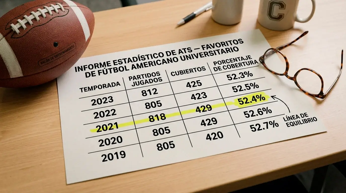 Rendimiento de los Favoritos Contra el Spread en NCAA Football: Análisis con Datos